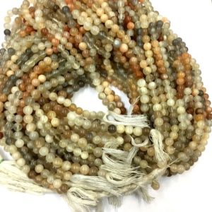 Shop Moonstone Round Beads! Natural Multi Moonstone Smooth Round Beads 6mm Gemstone Beads 14" 10 Strand Wholesale Price | Natural genuine round Moonstone beads for beading and jewelry making.  #jewelry #beads #beadedjewelry #diyjewelry #jewelrymaking #beadstore #beading #affiliate #ad