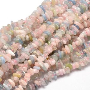 Shop Morganite Beads! Morganite Chips Beads | Grade A | Natural Gemstone Loose Beads | Sold by 15 Inch Strand | Size 5~14×4~10mm | Natural genuine beads Morganite beads for beading and jewelry making.  #jewelry #beads #beadedjewelry #diyjewelry #jewelrymaking #beadstore #beading #affiliate #ad