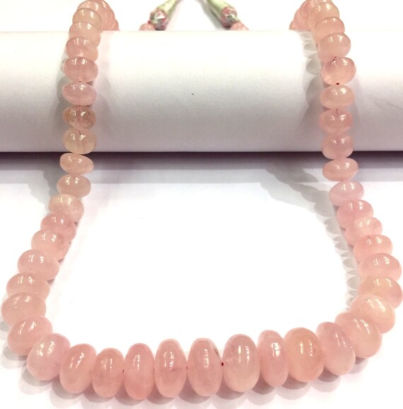 Top Quality~~natural Pink Morganite Smooth Rondelle Beads Necklace Genuine Morganite Gemstone Beads Smooth Polished Morganite Rondelle.