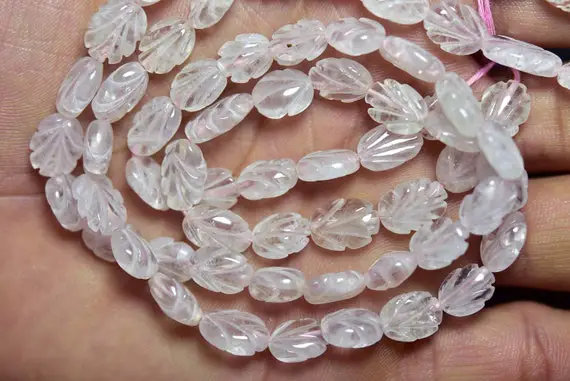 Morganite Rondelle Beads - 13 Inches - Natural Hand Carved Pink Aquamarine Oval Shape Beads  - Size Is 8x9-8x12mm,#457