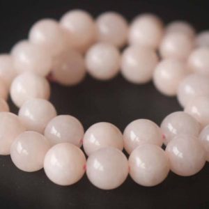 Shop Morganite Round Beads! Natural Pink Morganite Smooth and Round Beads,6mm/8mm/10mm/12mm Pink Morganite Beads,15 inches one starand | Natural genuine round Morganite beads for beading and jewelry making.  #jewelry #beads #beadedjewelry #diyjewelry #jewelrymaking #beadstore #beading #affiliate #ad