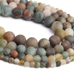 Shop Moss Agate Round Beads! Genuine Natural Matte Multicolor Moss Agate Loose Beads Round Shape 6mm 8mm 10mm | Natural genuine round Moss Agate beads for beading and jewelry making.  #jewelry #beads #beadedjewelry #diyjewelry #jewelrymaking #beadstore #beading #affiliate #ad