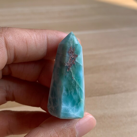 Natural Blue Larimar Point Crystal Point Crystal Healing Stone -32