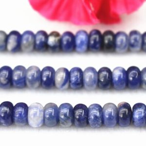 Natural Blue Sodalite Beads,4x6mm 5x8mm Blue Sodalite Rondelle Beads,Sodalite beads wholesale supply,15" strand | Natural genuine rondelle Sodalite beads for beading and jewelry making.  #jewelry #beads #beadedjewelry #diyjewelry #jewelrymaking #beadstore #beading #affiliate #ad