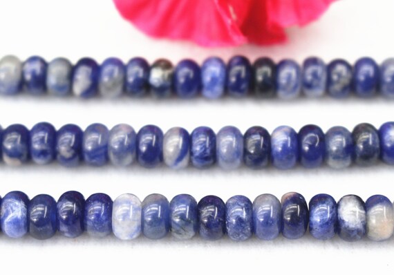 Natural Blue Sodalite Beads,4x6mm 5x8mm Blue Sodalite Rondelle Beads,sodalite Beads Wholesale Supply,15" Strand