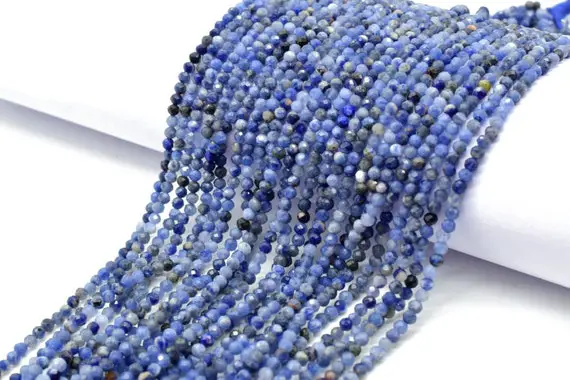 Natural Blue Sodalite Faceted Beads,jewellery Making Beads,rondelle Beads Strand,13'tiny Spacer Beads,aaa Quality,faceted Rondelle Beads