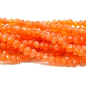 Shop Carnelian Chip & Nugget Beads! Natural Carnelian Rondelles Beads Stone, Carnelian Rondelle handcut faceted Beads wholesale price, Jewelry Making, Full Strand beads | Natural genuine chip Carnelian beads for beading and jewelry making.  #jewelry #beads #beadedjewelry #diyjewelry #jewelrymaking #beadstore #beading #affiliate #ad