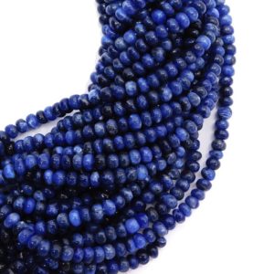 Shop Sodalite Rondelle Beads! Natural Exclusive Sodalite Smooth Rondelle shape Beads 6-6.5mm Approx Sodalite Gemstone Beads -16'' Long Strand | Natural genuine rondelle Sodalite beads for beading and jewelry making.  #jewelry #beads #beadedjewelry #diyjewelry #jewelrymaking #beadstore #beading #affiliate #ad