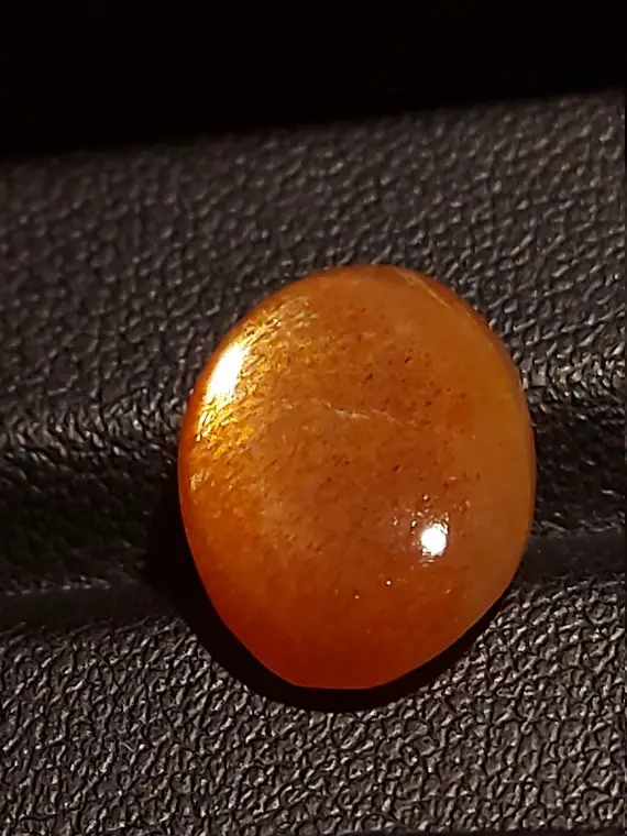 Natural Golden Star Sunstone - Loose Moonstone /sunstone Cabochon 6.30 Cts - Oval Shape 15 X 11 Mm - Asterism Stone - Canadian Supplier