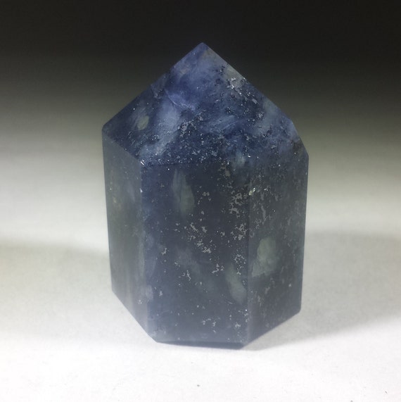 Natural  Iolite Carved Faceted Point Gemstone Crystal Point