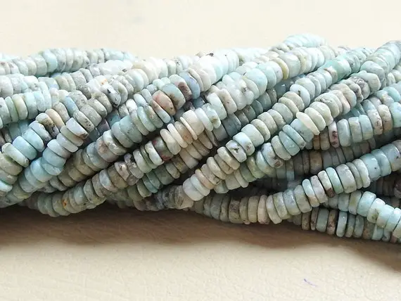 Larimar Smooth Tire Button Coin Wheel Shape Beads/16inches Strand/wholesaler/supplies/new Arrival/pme-t4