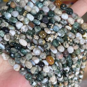 Shop Ocean Jasper Beads! Natural ocean agate pebble nugget chips gemstone loose beads,6*8mm,8*10mm, ocean Jasper chips irregular beads,  15 inches full strand | Natural genuine beads Ocean Jasper beads for beading and jewelry making.  #jewelry #beads #beadedjewelry #diyjewelry #jewelrymaking #beadstore #beading #affiliate #ad