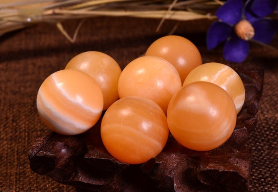 Natural Orange Calcite Ball, Honey Color, Eliminate Odor, Reduce Moisture, Improve Energy, And Help People Happy,improve Relationship