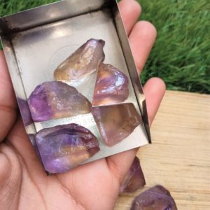 Shop Raw & Rough Ametrine Stones! Rare Raw Ametrine Crystal, Natural Ametrine Rough, Untreated Stone, Jewelry Making, Healing Stone, 15 – 20 mm | Natural genuine stones & crystals in various shapes & sizes. Buy raw cut, tumbled, or polished gemstones for making jewelry or crystal healing energy vibration raising reiki stones. #crystals #gemstones #crystalhealing #crystalsandgemstones #energyhealing #affiliate #ad
