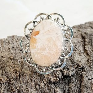 Shop Scolecite Rings! Natural Scolecite Ring,925 Sterling Silver Ring,Unique ring Handmade Ring,boho statement ring Scolecite Jewelry,gift for,Women's ring  her | Natural genuine Scolecite rings, simple unique handcrafted gemstone rings. #rings #jewelry #shopping #gift #handmade #fashion #style #affiliate #ad