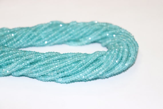 Natural Sky  Apatite Faceted Rondelle Beads Aaa Quality Apatite Beads Apatite Rondelle Beads  Apatite Beads Strand