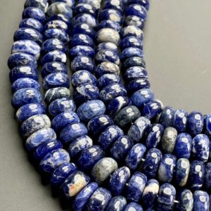 Shop Sodalite Rondelle Beads! Natural Sodalite Smooth Rondelle Beads 10mm, 10.5-11mm, 12mm, AAA+ Quality Full Strand 18 Inch, Blue Sodalite Beads | Natural genuine rondelle Sodalite beads for beading and jewelry making.  #jewelry #beads #beadedjewelry #diyjewelry #jewelrymaking #beadstore #beading #affiliate #ad
