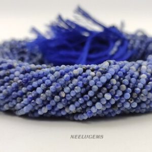 Shop Sodalite Rondelle Beads! Natural Sodalite Micro cut Faceted Rondelle Bead,Soladite Faceted Bead,Sodalite Rondelle Bead,Sodalite Micro cut Bead,2-2.5MM Sodalite Beads | Natural genuine rondelle Sodalite beads for beading and jewelry making.  #jewelry #beads #beadedjewelry #diyjewelry #jewelrymaking #beadstore #beading #affiliate #ad