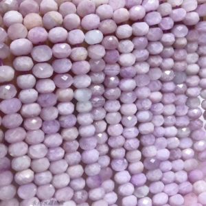 Shop Kunzite Rondelle Beads! Natural Violet Purple Kunzite Faceted Rondelle beads, Spodumene faceted Spacer beads,6*9mm ,15 inches | Natural genuine rondelle Kunzite beads for beading and jewelry making.  #jewelry #beads #beadedjewelry #diyjewelry #jewelrymaking #beadstore #beading #affiliate #ad