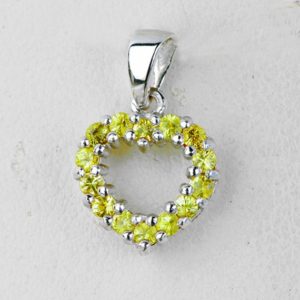 Shop Yellow Sapphire Pendants! Natural Yellow Sapphire Pendant, 925 sterling silver, Rhodium Finish, yellow gemstone pendant, yellow sapphire jewelry | Natural genuine Yellow Sapphire pendants. Buy crystal jewelry, handmade handcrafted artisan jewelry for women.  Unique handmade gift ideas. #jewelry #beadedpendants #beadedjewelry #gift #shopping #handmadejewelry #fashion #style #product #pendants #affiliate #ad