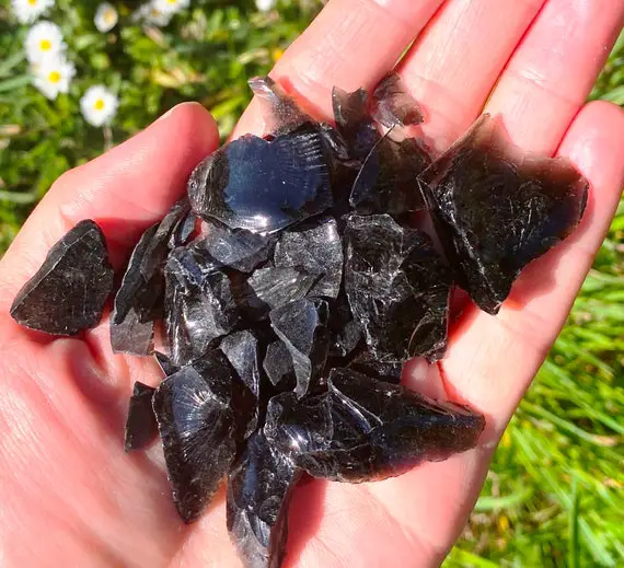 Obsidan Kilogram Weight. One Kg Obsidian Crystal Black Obsidian Kg, One Kilo Obsidian Shards Obsidian Chunks, Volcanic Glass Crystal Black