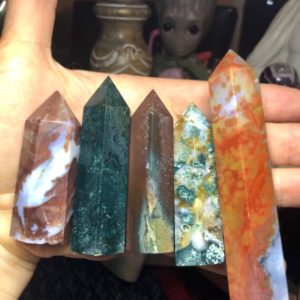 Shop Ocean Jasper Points & Wands! Ocean Jasper, points, assorted sizes, multicolor!!! | Natural genuine stones & crystals in various shapes & sizes. Buy raw cut, tumbled, or polished gemstones for making jewelry or crystal healing energy vibration raising reiki stones. #crystals #gemstones #crystalhealing #crystalsandgemstones #energyhealing #affiliate #ad