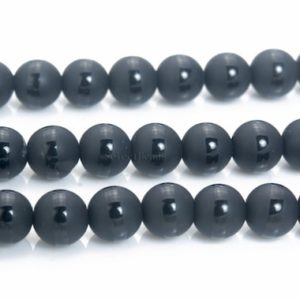 Shop Onyx Beads! shiny and matte black onyx beads – centre polished matte black onyx beads – hand polished centre longitude beads –  4-12mm beads -15inch | Natural genuine beads Onyx beads for beading and jewelry making.  #jewelry #beads #beadedjewelry #diyjewelry #jewelrymaking #beadstore #beading #affiliate #ad