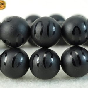 Shop Onyx Round Beads! Black Onyx,15 inch full strand natural Black Onyx matte round beads,frosted beads,8mm 10mm for Choice | Natural genuine round Onyx beads for beading and jewelry making.  #jewelry #beads #beadedjewelry #diyjewelry #jewelrymaking #beadstore #beading #affiliate #ad