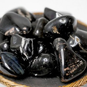 Shop Tumbled Onyx Crystals & Pocket Stones! Black Onyx 1"+ Tumbled Palm Stones | Natural genuine stones & crystals in various shapes & sizes. Buy raw cut, tumbled, or polished gemstones for making jewelry or crystal healing energy vibration raising reiki stones. #crystals #gemstones #crystalhealing #crystalsandgemstones #energyhealing #affiliate #ad