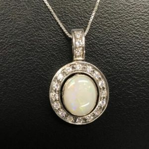 Shop Opal Pendants! Opal Pendant, Vintage Opal Pendant, Precious Australian Opal, October Birthstone, White Antique Pendant, October Pendant, 925 Silver Pendant | Natural genuine Opal pendants. Buy crystal jewelry, handmade handcrafted artisan jewelry for women.  Unique handmade gift ideas. #jewelry #beadedpendants #beadedjewelry #gift #shopping #handmadejewelry #fashion #style #product #pendants #affiliate #ad