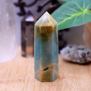 Shop Opal Points & Wands! Oceanic Blue Opal Tower MBOT3 Flat 9 | Natural genuine stones & crystals in various shapes & sizes. Buy raw cut, tumbled, or polished gemstones for making jewelry or crystal healing energy vibration raising reiki stones. #crystals #gemstones #crystalhealing #crystalsandgemstones #energyhealing #affiliate #ad