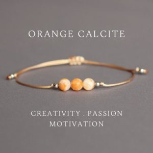 Orange calcite bracelet Bracelets for women Crystal bracelet Calcite jewelry Bohemian bracelet Yoga jewelry Confidence Energy Motivation | Natural genuine Orange Calcite jewelry. Buy crystal jewelry, handmade handcrafted artisan jewelry for women.  Unique handmade gift ideas. #jewelry #beadedjewelry #beadedjewelry #gift #shopping #handmadejewelry #fashion #style #product #jewelry #affiliate #ad