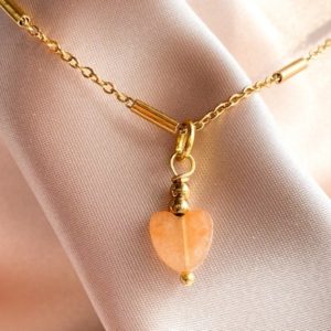 Orange calcite necklace  Crystal Necklace  Adjustable Necklace  necklace Crystal  Healing Gemstone Necklace  Minimalistic | Natural genuine Orange Calcite necklaces. Buy crystal jewelry, handmade handcrafted artisan jewelry for women.  Unique handmade gift ideas. #jewelry #beadednecklaces #beadedjewelry #gift #shopping #handmadejewelry #fashion #style #product #necklaces #affiliate #ad