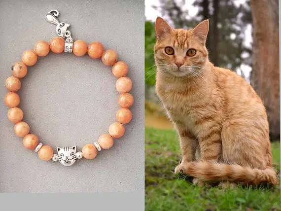 Orange Tabby Cat Bracelet | Cat Bracelet | Cat Lover Gift | Cat Memorial Bracelet | Pet Bracelet | Cat Charm | Cat Jewelry | Ginger Cat