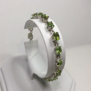 Shop Peridot Bracelets! Beautiful 13.6ctw Peridot A-Line Bracelet Trending Jewelry Gift Wife Mother Bride Fiance Valentine August Birthstone Sterling Silver | Natural genuine Peridot bracelets. Buy crystal jewelry, handmade handcrafted artisan jewelry for women.  Unique handmade gift ideas. #jewelry #beadedbracelets #beadedjewelry #gift #shopping #handmadejewelry #fashion #style #product #bracelets #affiliate #ad