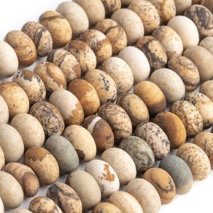 Shop Picture Jasper Rondelle Beads! Genuine Natural Matte Picture Jasper Loose Beads Rondelle Shape 6-7x3mm 8x5mm 10x6mm | Natural genuine rondelle Picture Jasper beads for beading and jewelry making.  #jewelry #beads #beadedjewelry #diyjewelry #jewelrymaking #beadstore #beading #affiliate #ad