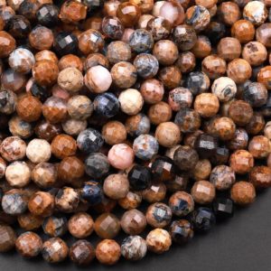 Shop Pietersite Beads! Natural Pietersite Faceted 6mm Round Beads 15.5" Strand | Natural genuine faceted Pietersite beads for beading and jewelry making.  #jewelry #beads #beadedjewelry #diyjewelry #jewelrymaking #beadstore #beading #affiliate #ad