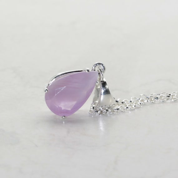 Rare 'zoned' Pink Sapphire Pendant, 13mm X 8mm X 4.00 Carat, Pear Cut, Sterling Silver Sapphire Necklace With Chain
