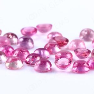 Shop Pink Tourmaline Cabochons! Light Pink Tourmaline Cabochon 5mm Round – per stone | Natural genuine stones & crystals in various shapes & sizes. Buy raw cut, tumbled, or polished gemstones for making jewelry or crystal healing energy vibration raising reiki stones. #crystals #gemstones #crystalhealing #crystalsandgemstones #energyhealing #affiliate #ad