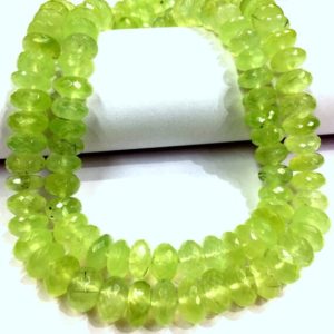 Shop Prehnite Faceted Beads! AAA+ QUALITY~~Natural Prehnite Faceted Rondelle Beads Beautiful Prehnite Rondelle Green Gemstone Beads Prehnite Strand Jewelry Making Beads. | Natural genuine faceted Prehnite beads for beading and jewelry making.  #jewelry #beads #beadedjewelry #diyjewelry #jewelrymaking #beadstore #beading #affiliate #ad