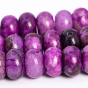 Purple Jasper Beads Sugilite Purple Color Grade AAA Natural Stone Rondelle Loose Beads 6MM 8MM Bulk Lot Options | Natural genuine rondelle Sugilite beads for beading and jewelry making.  #jewelry #beads #beadedjewelry #diyjewelry #jewelrymaking #beadstore #beading #affiliate #ad