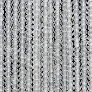 Shop Quartz Crystal Faceted Beads! Genuine Natural Crystal Clear Quartz Loose Beads Grade AAA Faceted Rondelle Shape 3x2MM | Natural genuine faceted Quartz beads for beading and jewelry making.  #jewelry #beads #beadedjewelry #diyjewelry #jewelrymaking #beadstore #beading #affiliate #ad