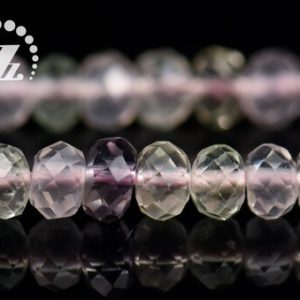 Shop Quartz Crystal Faceted Beads! Rainbow Crystal Quartz faceted rondelle beads,abacus beads,space beads,Crystal Quartz,crystal beads,natural,diy,3-3.5x5mm,15" full strand | Natural genuine faceted Quartz beads for beading and jewelry making.  #jewelry #beads #beadedjewelry #diyjewelry #jewelrymaking #beadstore #beading #affiliate #ad