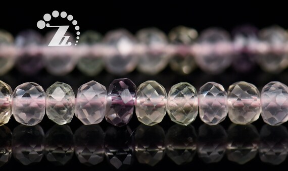 Rainbow Crystal Quartz Faceted Rondelle Beads,abacus Beads,space Beads,crystal Quartz,crystal Beads,natural,diy,3-3.5x5mm,15" Full Strand