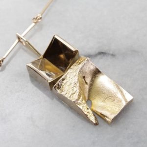 Shop Quartz Crystal Pendants! Finnish Modernist Necklace with Abstract Quartz Pendant K5V221-R | Natural genuine Quartz pendants. Buy crystal jewelry, handmade handcrafted artisan jewelry for women.  Unique handmade gift ideas. #jewelry #beadedpendants #beadedjewelry #gift #shopping #handmadejewelry #fashion #style #product #pendants #affiliate #ad