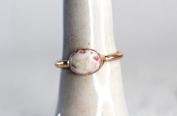 Cinnabarite Ring - Cinnabar In Quartz - Stone Stacking Jewelry