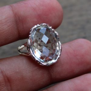 Shop Quartz Crystal Rings! Crystal quartz rings, sterling silver Jewelry, Clear cut quartz, statement rings, natural quartz jewelry, Christmas Gift ideas, Boho Rings | Natural genuine Quartz rings, simple unique handcrafted gemstone rings. #rings #jewelry #shopping #gift #handmade #fashion #style #affiliate #ad