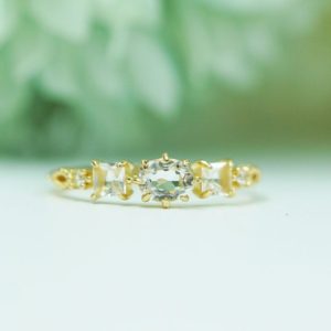 Shop Quartz Crystal Rings! Dainty Quartz Ring | Multi-Quartz Ring Jewelry | Gold Band Quartz | Simple Ring | Statement Ring | Women's Ring | Celebration Gift for Her | Natural genuine Quartz rings, simple unique handcrafted gemstone rings. #rings #jewelry #shopping #gift #handmade #fashion #style #affiliate #ad