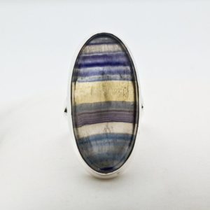 Sterling Silver Rainbow Fluorite Ring Size 7 Sterling Silver Rainbow Fluorite Ring Size 7