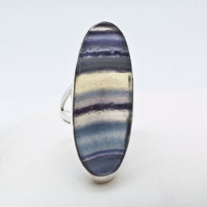 Sterling Silver Rainbow Fluorite Ring Size 7 Sterling Silver Rainbow Fluorite Ring Size 7